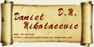 Daniel Mikolačević vizit kartica